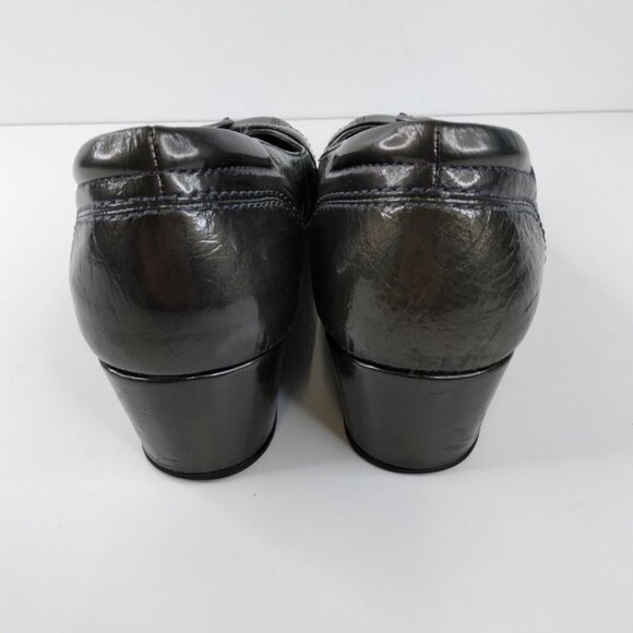 Josef Seibel Mary Green Patent Leather Wedge Pumps Size 40 - Picture 6 of 9